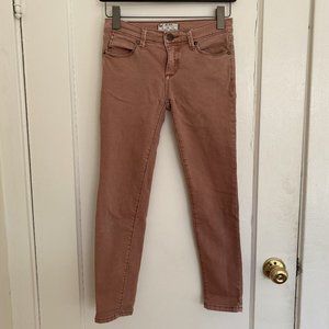 Free People Mid Rise Ankle Jeans - Pink/Peach
